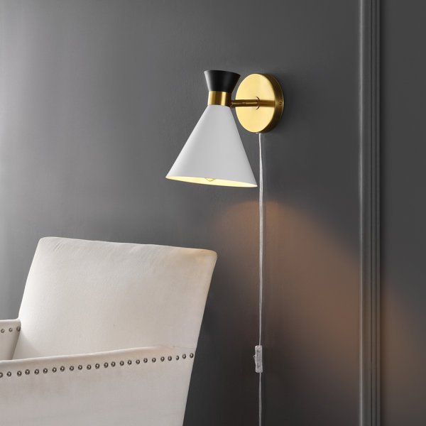 Mercer41 Puliafico Iron Plug In Armed Sconce Wayfair